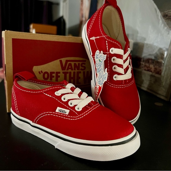 Vans Kids Red Sneakers Size 9 Toddler - Picture 1 of 13